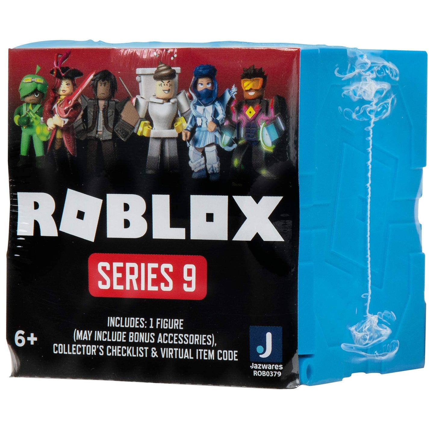 Roblox Action Collection Series 9 Mystery Figure 6-Pack | 6 Exclusive Virtual Item Codes (Blue)