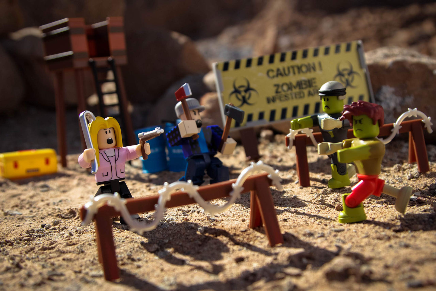 Roblox Action Collection: Zombie Attack Playset with Exclusive Virtual Item