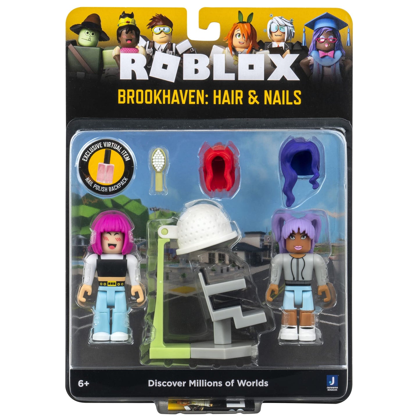 Roblox Celebrity Collection - Brookhaven Hair & Nails Game-Pack + Exclusive Item