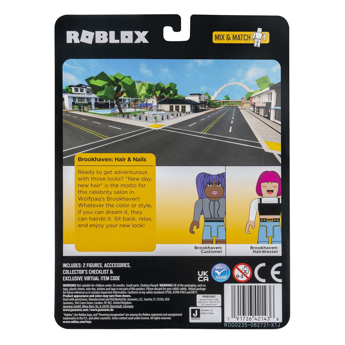 Roblox Celebrity Collection - Brookhaven Hair & Nails Game-Pack + Exclusive Item