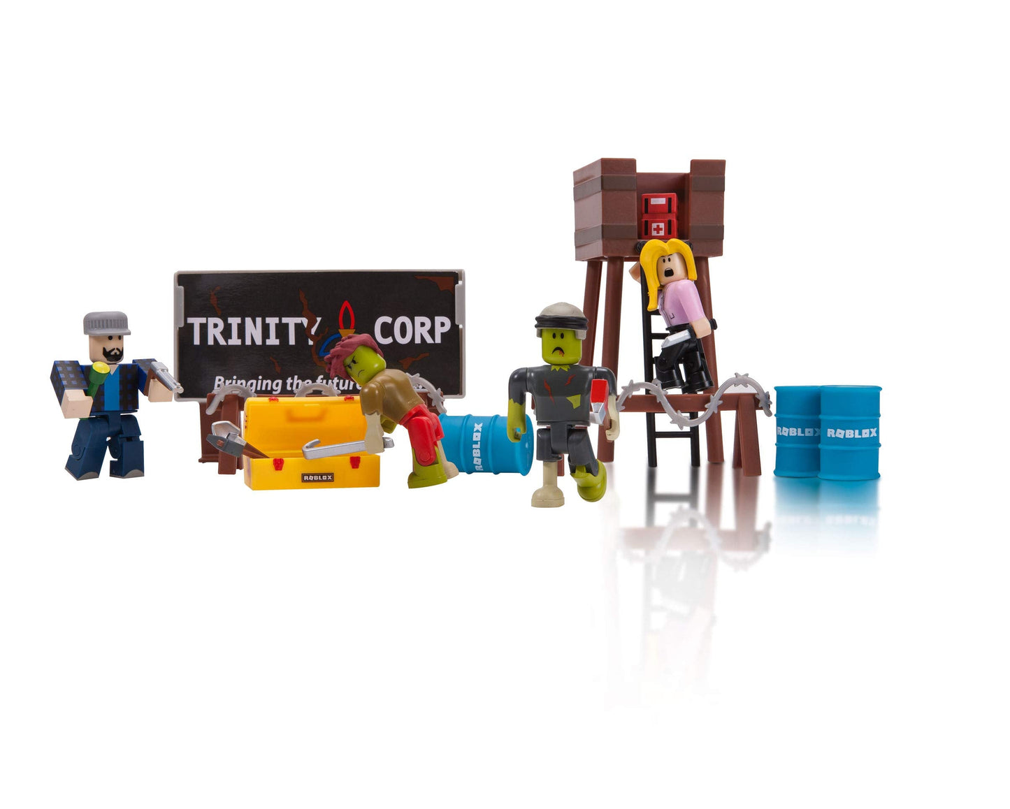Roblox Action Collection: Zombie Attack Playset with Exclusive Virtual Item