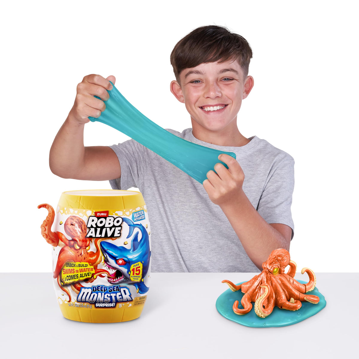 Robo Alive Deep Sea Monster Surprise (Octopus) – Water-Activated Sea Creature Toy by ZURU