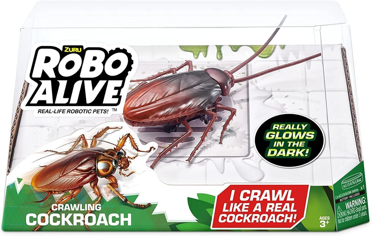 Robo Alive Crawling Cockroach Series 2 by ZURU | Glowing Realistic Robotic Toy