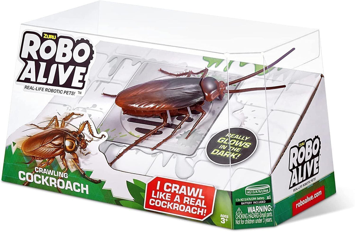 Robo Alive Crawling Cockroach Series 2 by ZURU | Glowing Realistic Robotic Toy