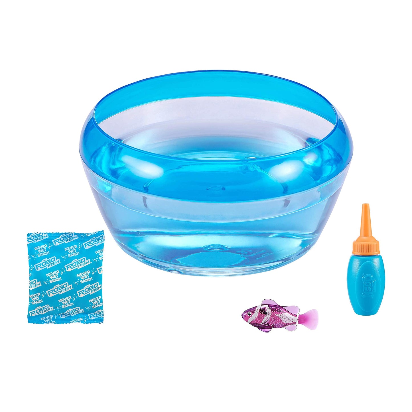 Robo Fish Playset by Robo Alive | Water-Activated Robotic Fish with Color Change & Never Wet Sand