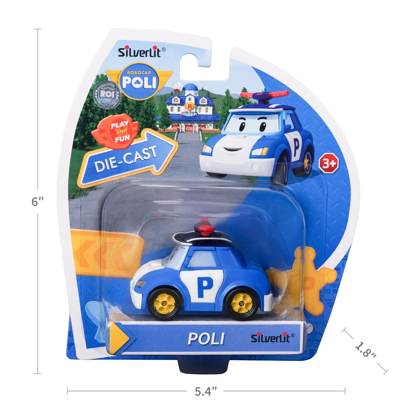 Robocar Poli DIE-CAST Poli Police Car – Durable Metal Toy for Toddlers 1–5 | Gift for Boys & Girls