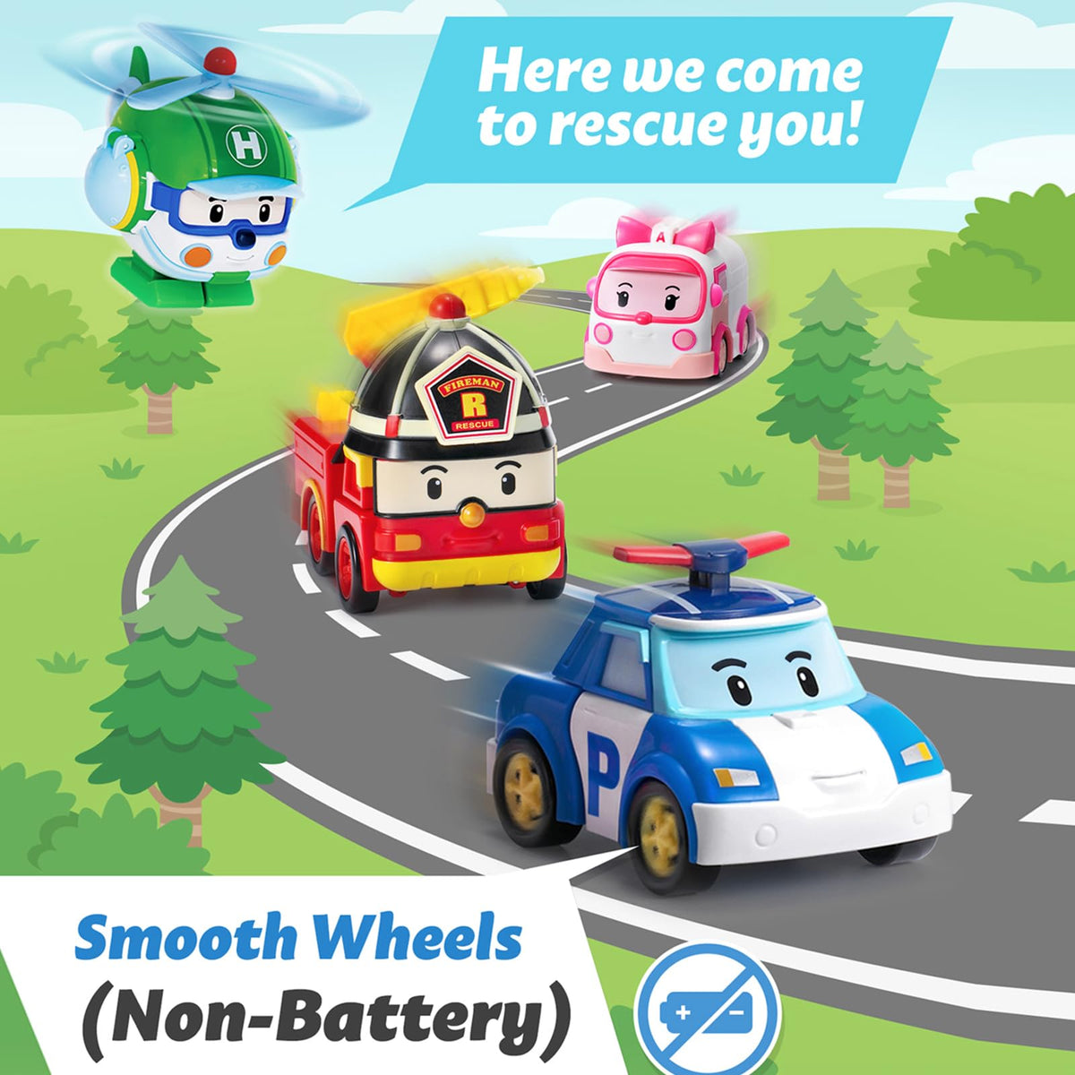 Robocar Poli DIE-CAST Poli Police Car – Durable Metal Toy for Toddlers 1–5 | Gift for Boys & Girls