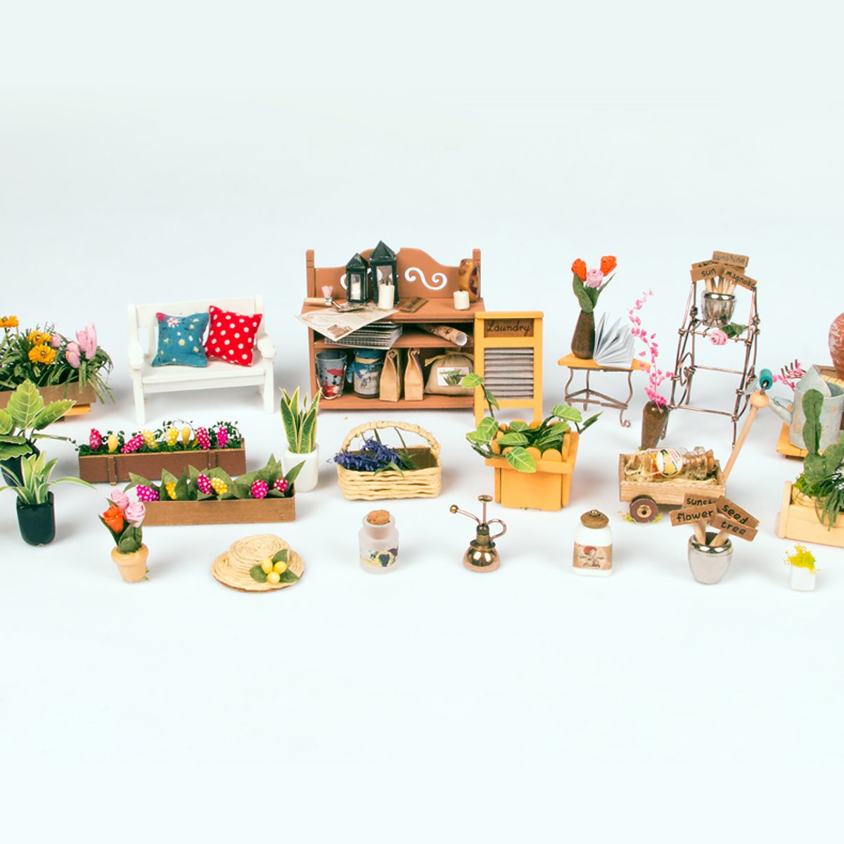 ROBOTIME Garden House DIY Dollhouse Kit – Creative Gift for Adults