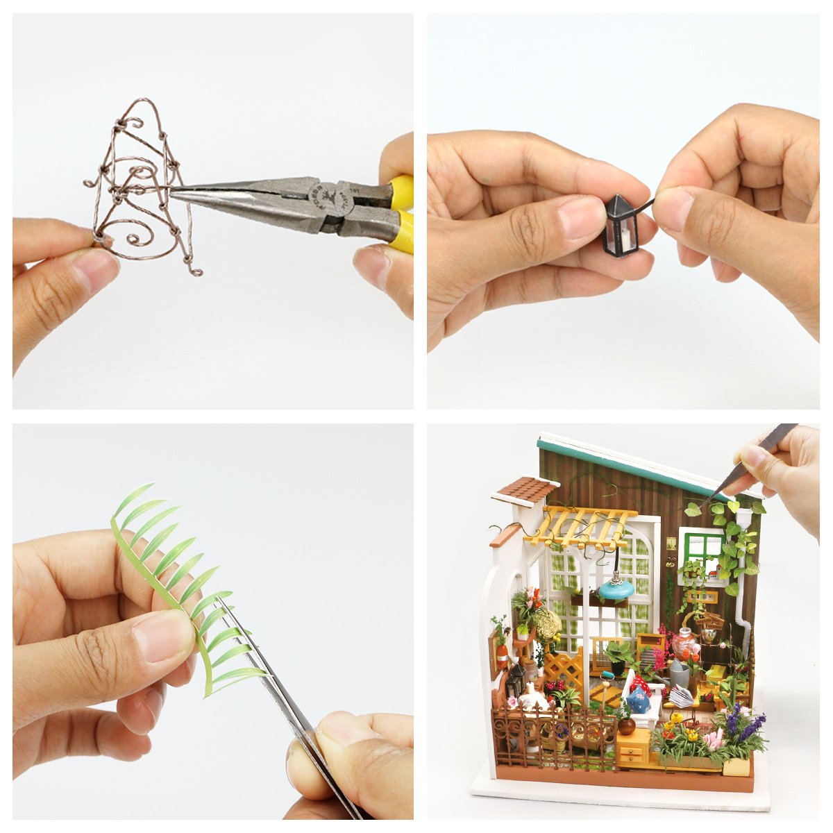 ROBOTIME Garden House DIY Dollhouse Kit – Creative Gift for Adults