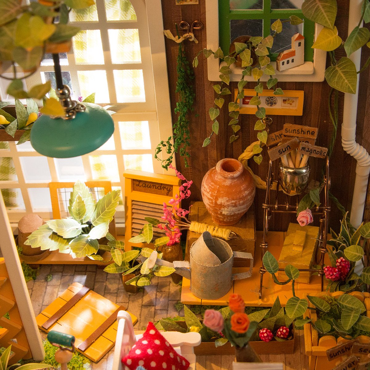 ROBOTIME Garden House DIY Dollhouse Kit – Creative Gift for Adults