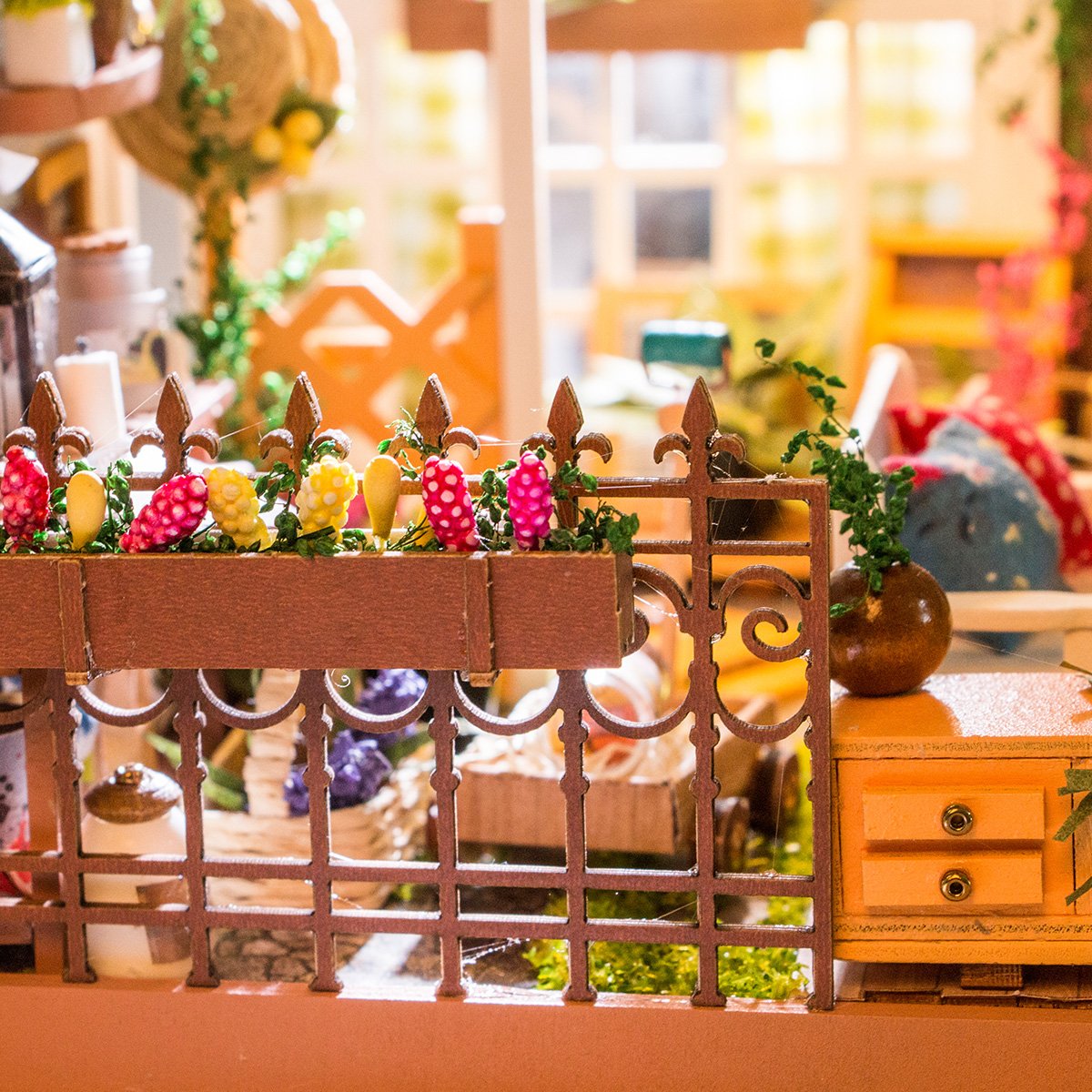 ROBOTIME Garden House DIY Dollhouse Kit – Creative Gift for Adults