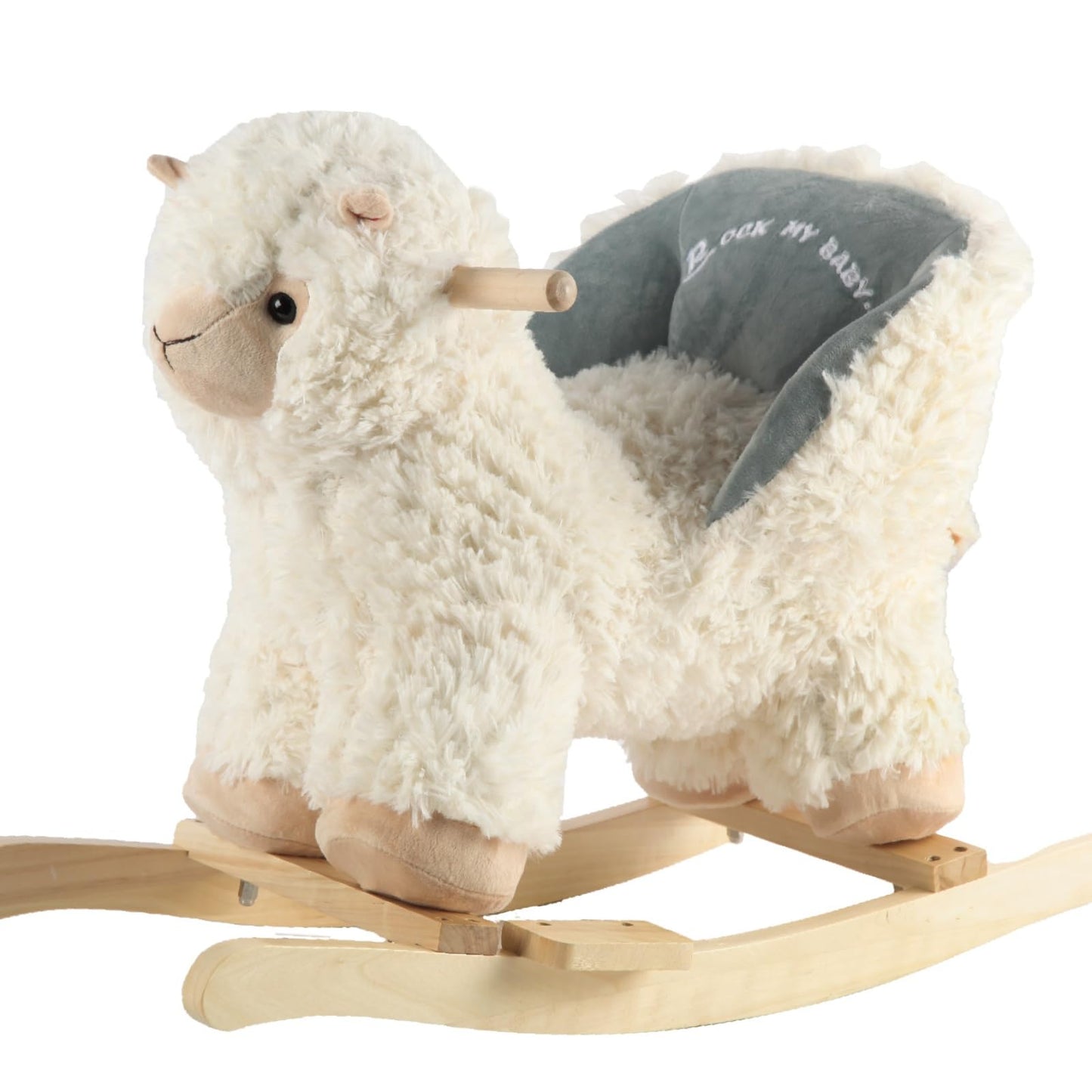 Rock My Baby Alpaca Llama Rocking Horse – Cream Plush Rocker for Toddlers 1-3 | CPC Certified