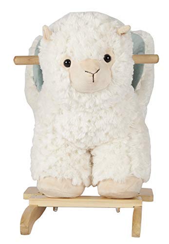 Rock My Baby Alpaca Llama Rocking Horse – Cream Plush Rocker for Toddlers 1-3 | CPC Certified