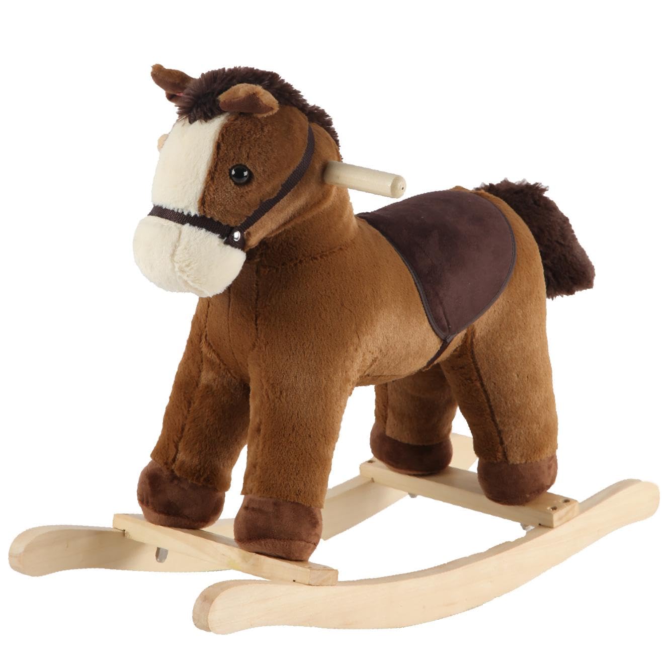 Rock My Baby Rocking Horse – Dark Brown Toddler Rocker with Realistic Sound | CPC Certified