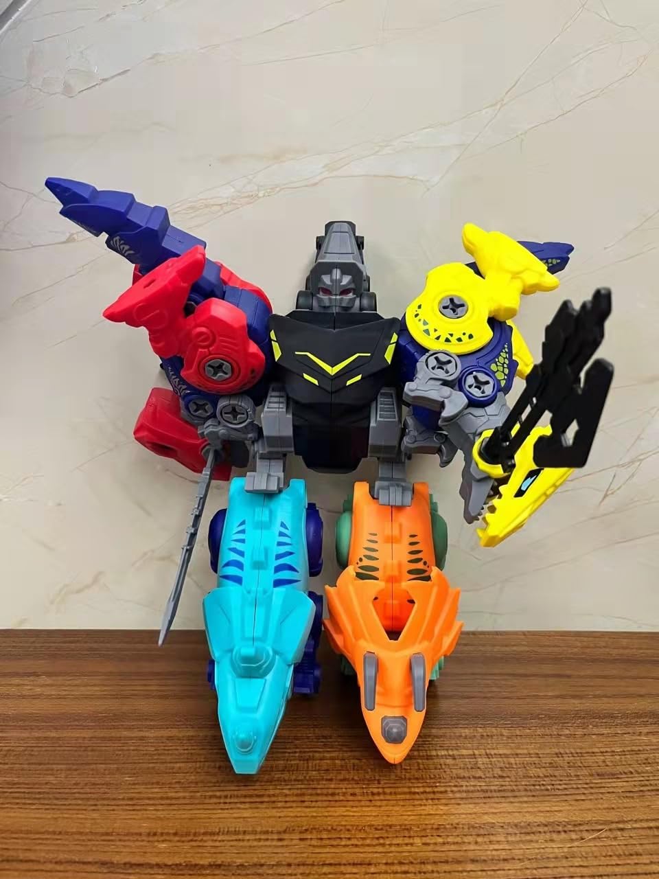 Rockclo Dinosaur Transform Robot 5-in-1 Take Apart Toy for Kids Aged 3–8