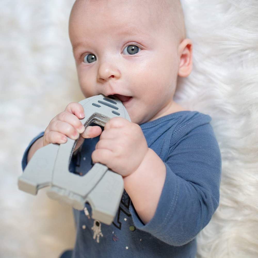 OrBITEr® Natural Rubber Space Themed Baby Toy (Rocket)