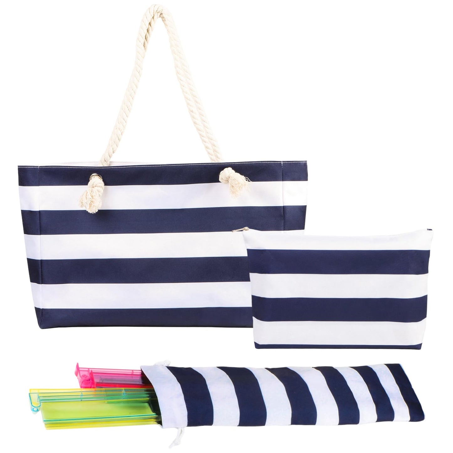 ROCKHUGO Empty Mahjong Tile Bag 3PS - Stripe American Mahjong Carrying Set Tote Bags for Tiles and Racks Storage (Case Only)