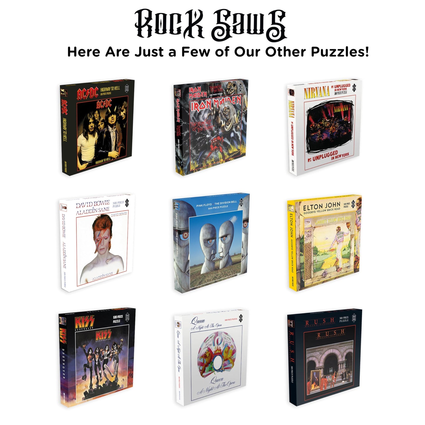 RockSaws Rolling Stones Voodoo Lounge 500-Piece Jigsaw Puzzle – Officially Licensed