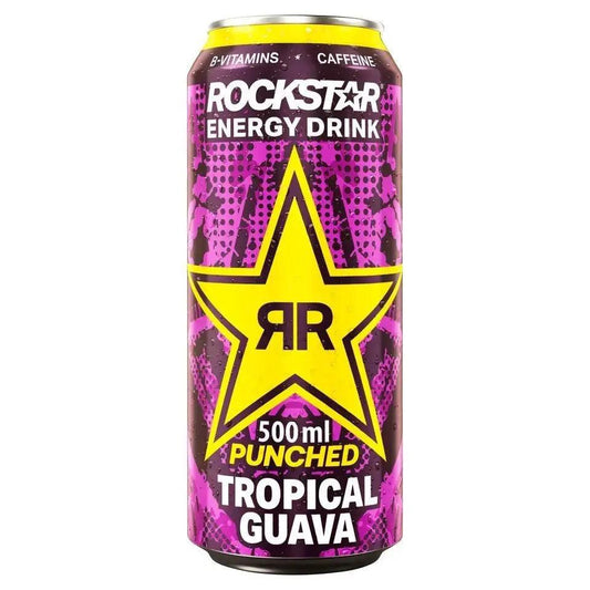 Rockstar Energy Drink Punched Tropical Guava 500ml (Case of 12)