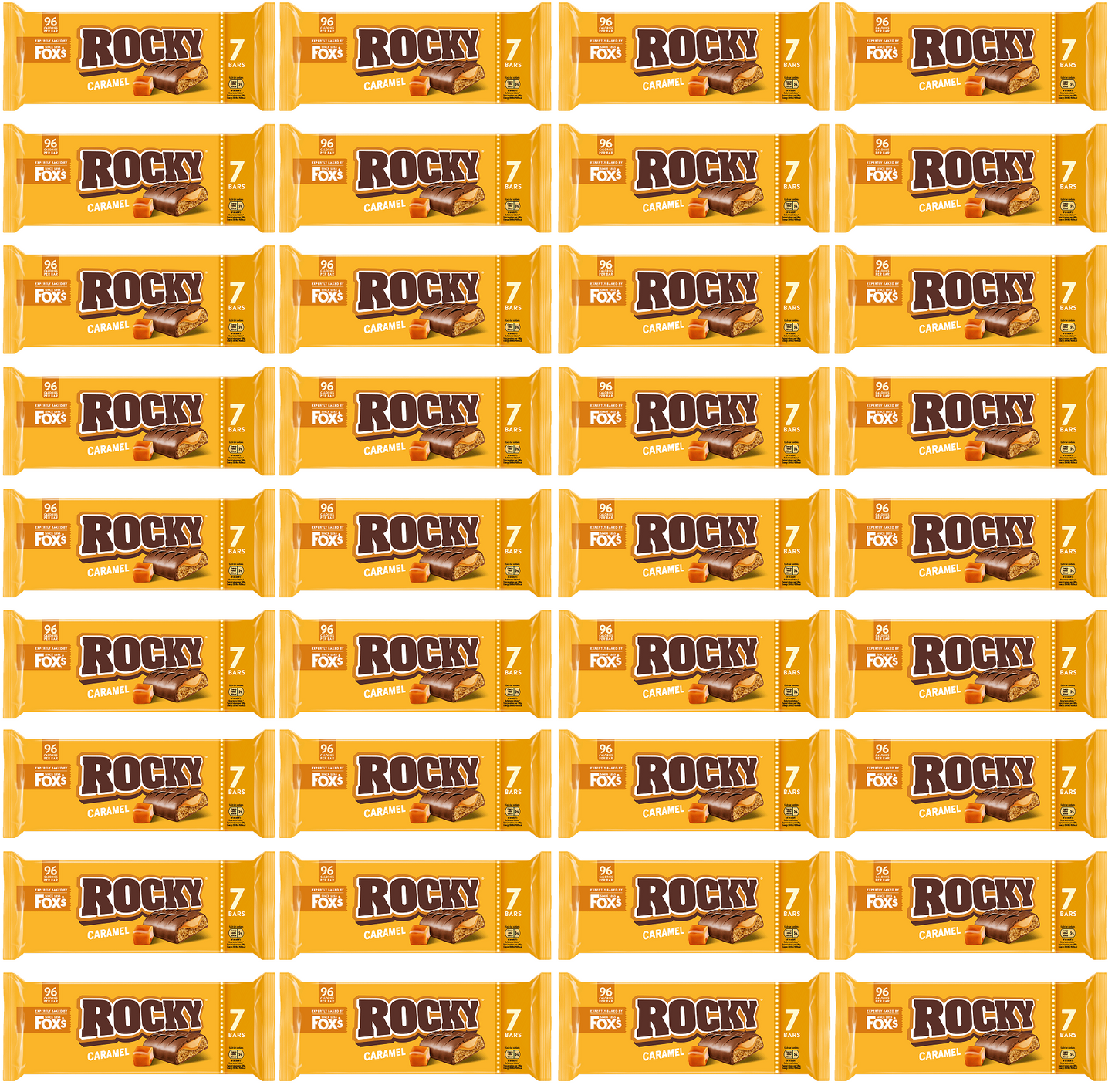 36 x Foxs Rocky Caramel 7pk - 7 PACK