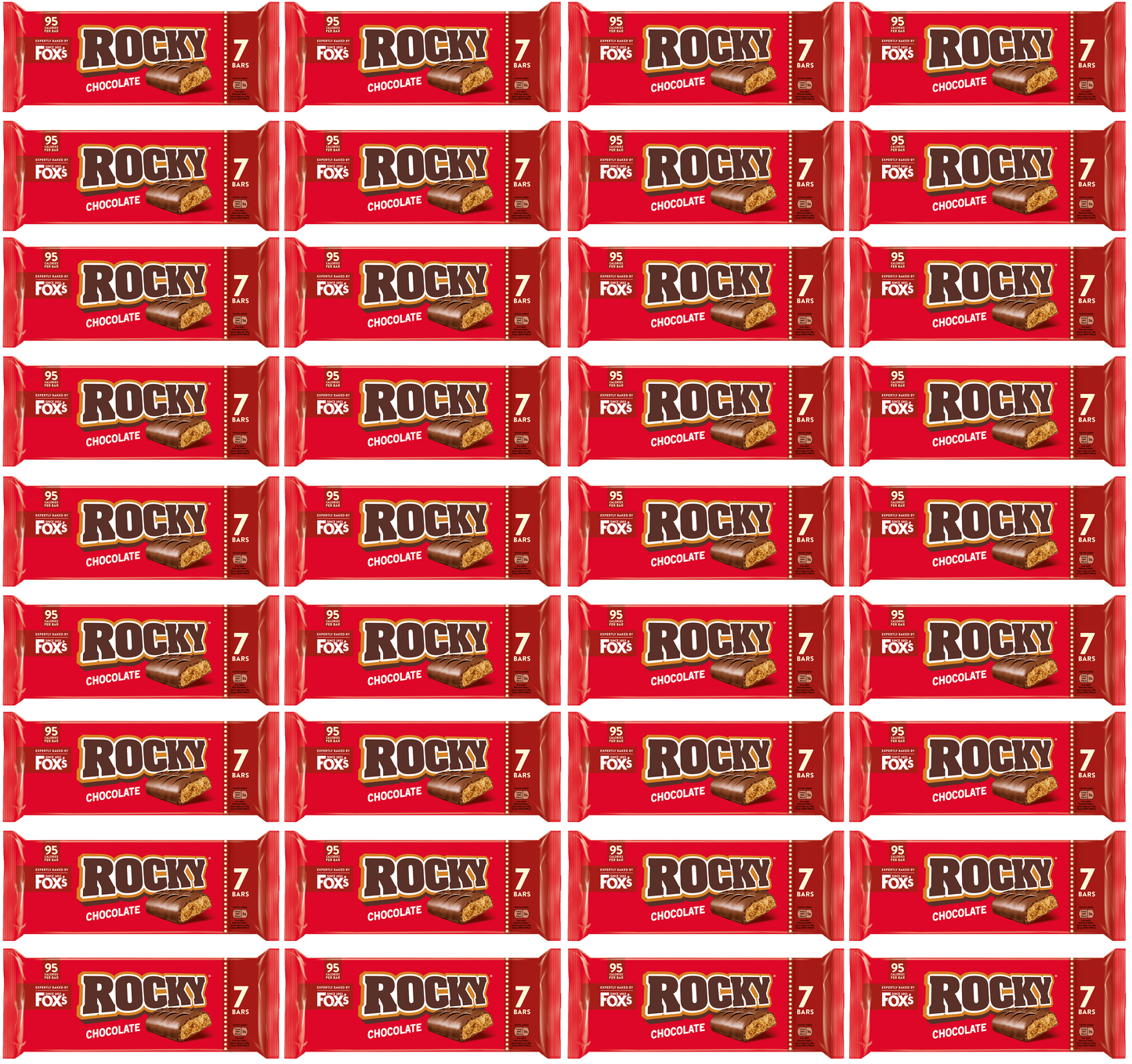 36 x Foxs Rocky Chocolate 7pk - 7 PACK