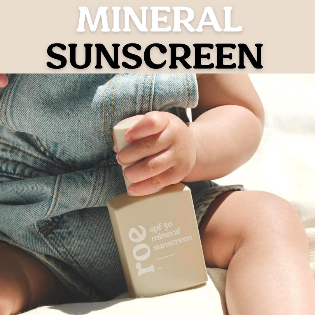 Roe Wellness Baby Mineral Sunscreen SPF 30 | Non-Greasy, Reef Safe, Paraben-Free