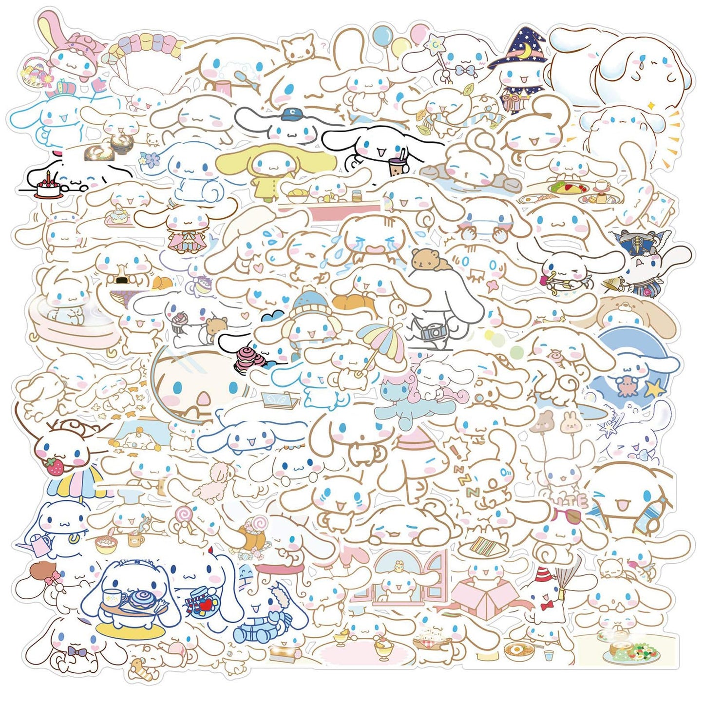 ROFOLO 100Pcs Cinnamoroll Stickers Pack – Waterproof Vinyl Decals for Laptops, Water Bottles & More