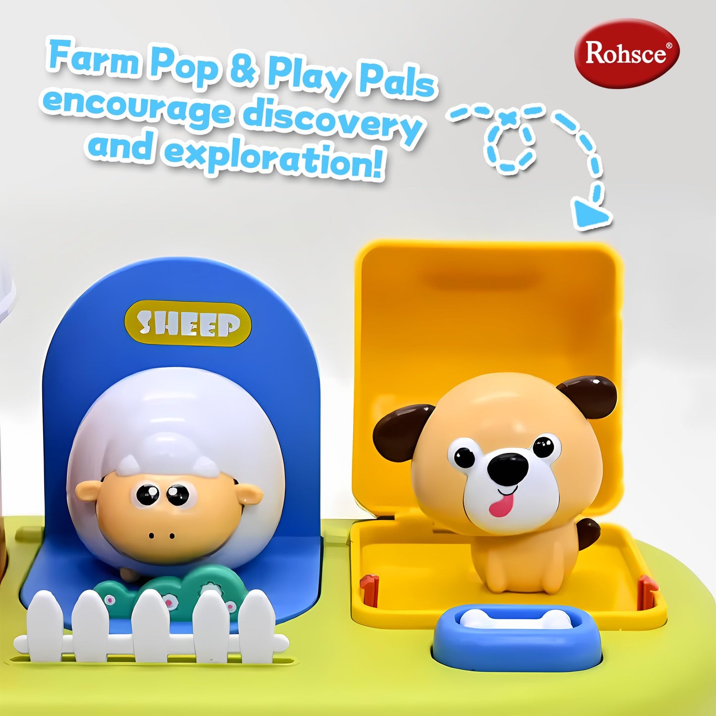 ROHSCE Baby Pop Up Toy with Music – Cause & Effect Learning for 6-12 Months