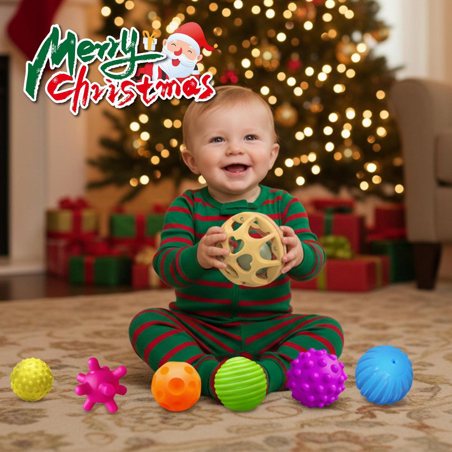 ROHSCE Montessori Sensory Balls for Babies – Colorful Textured Toys & Rattle (3 Months+)