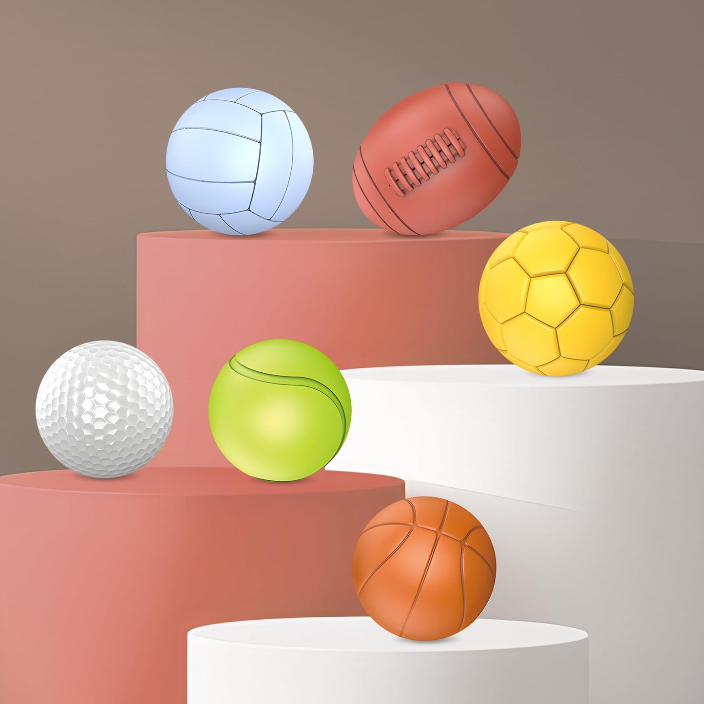 ROHSCE Baby Sensory Balls – 6 Soft Rubber Toys for 6–12 Months | Montessori Bath & Outdoor Play