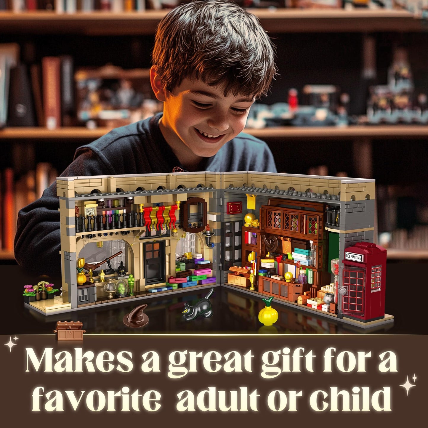 ROKAFU Magic Shop Building Set – 1368 Pieces, 2-in-1 Playset, Wizard Shop Gift (Ages 12+)