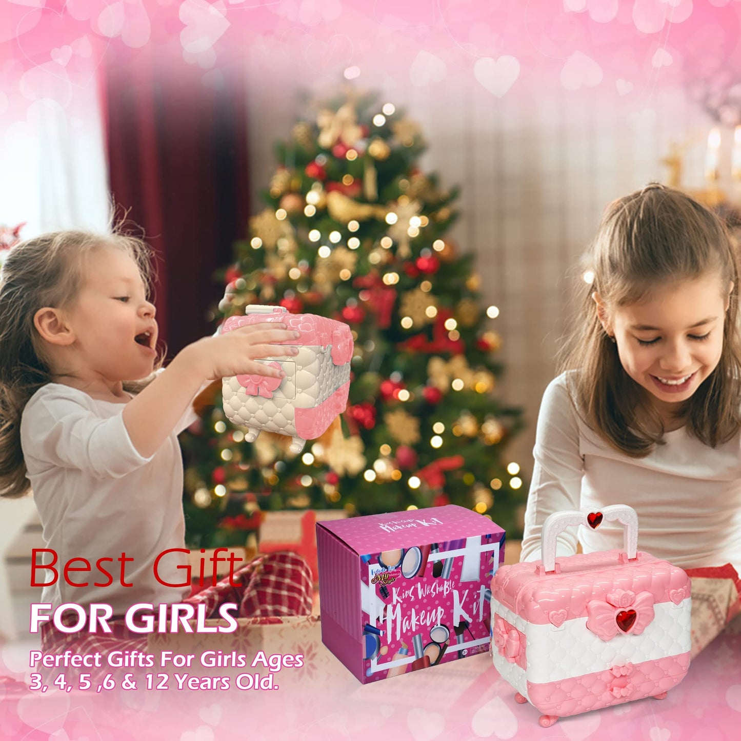 ROKKES Kids Makeup Set for Girls – Safe Dress-Up Kit for Ages 3-12