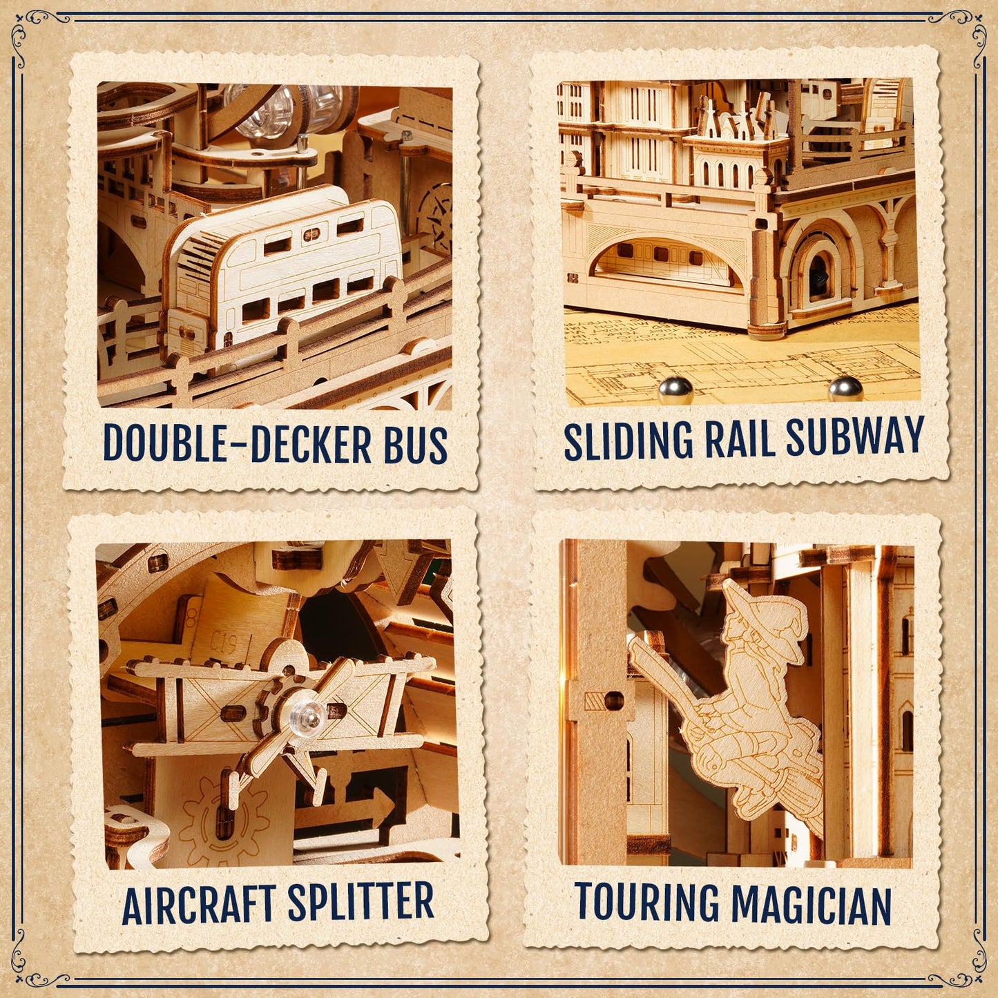 ROKR 3D Wooden Puzzle for Adults | Marble Travel London – 431-Piece