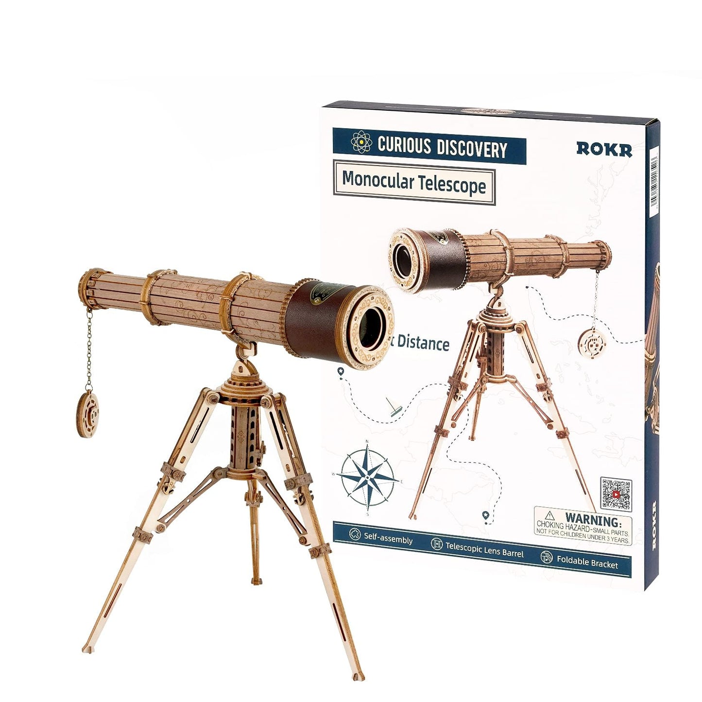 ROKR 3D Wooden Puzzles — DIY Model Kits for Adults With Monocular Telescope