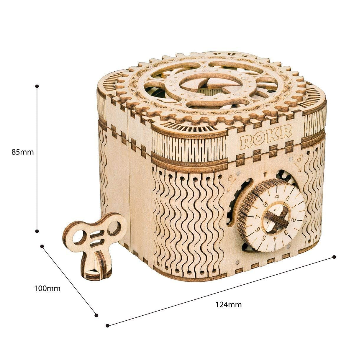 ROKR 3D Wooden Puzzle Mechanical Treasure Box | DIY Brain Teaser for Adults 14+