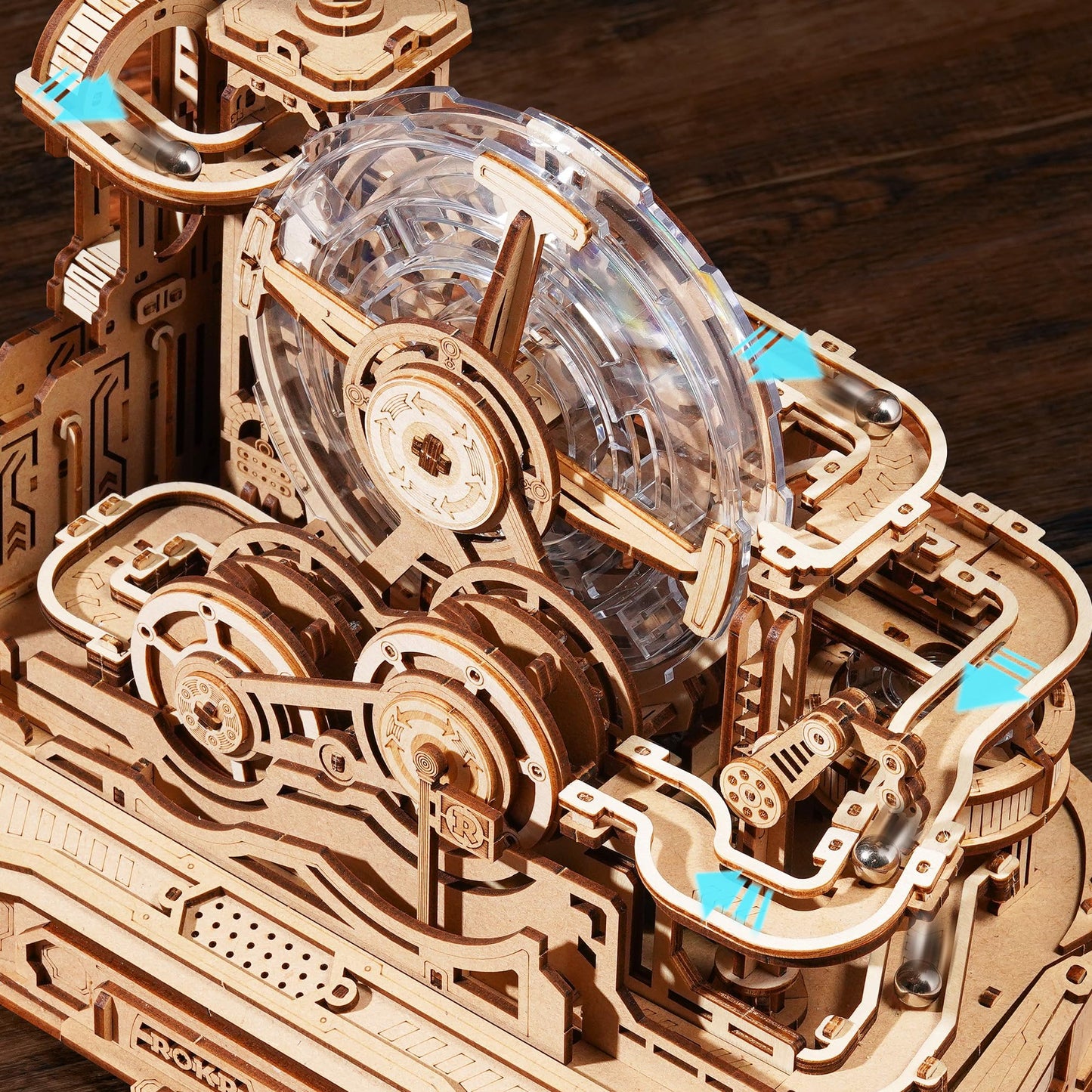 ROKR 3D Marble Run Puzzle – Gear Ball Challenge Pinball Model Kit (EGC01)