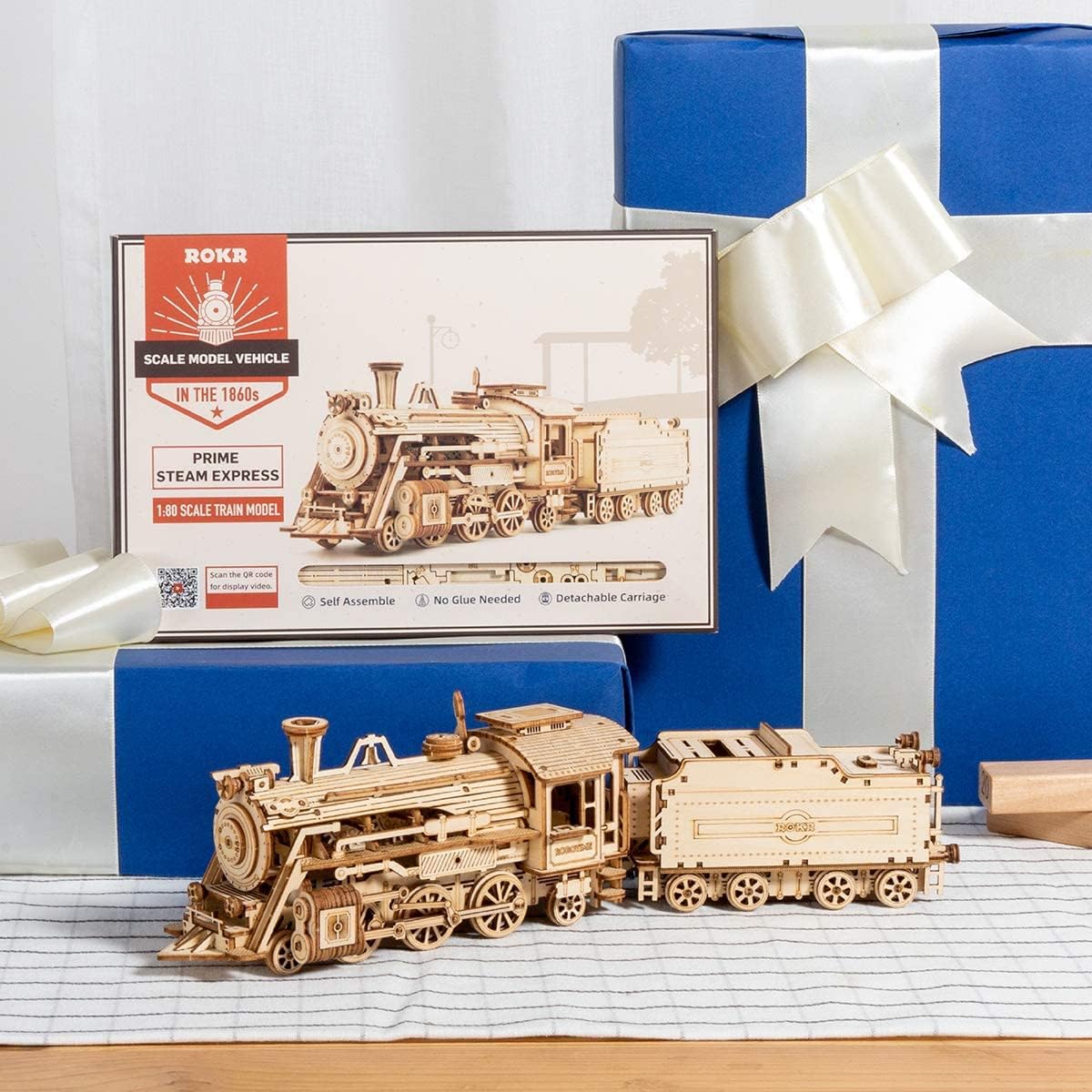 ROKR 3D Wooden Puzzle for Adults – Mechanical Car Model Kit | DIY Desk Decor Gift