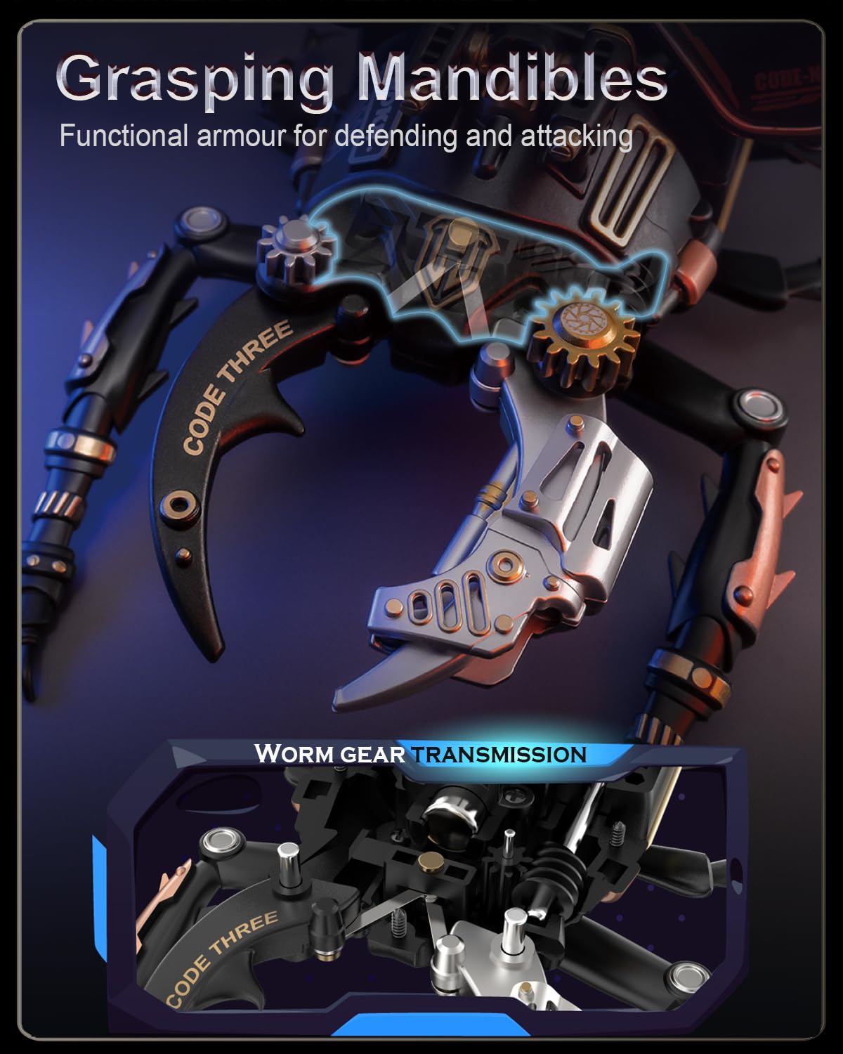 ROKR 3D Puzzles for Adults: Electric Insect Metal Model Kit — Stag Beetle