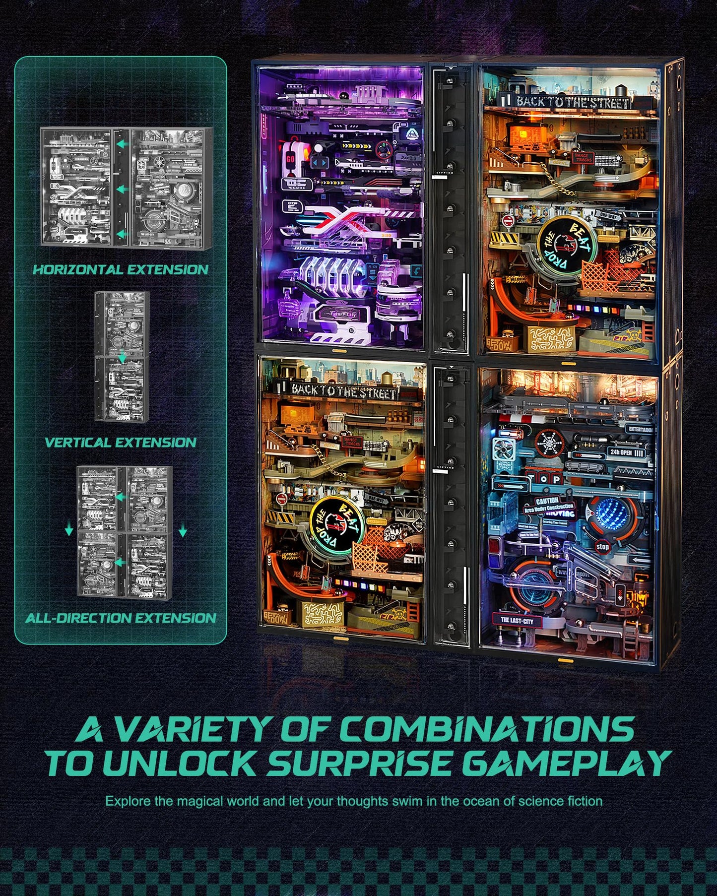 ROKR Marble Run MR03S: Mechanical 3D Puzzle Kit for Adults & Teens – Hip-Hop Street