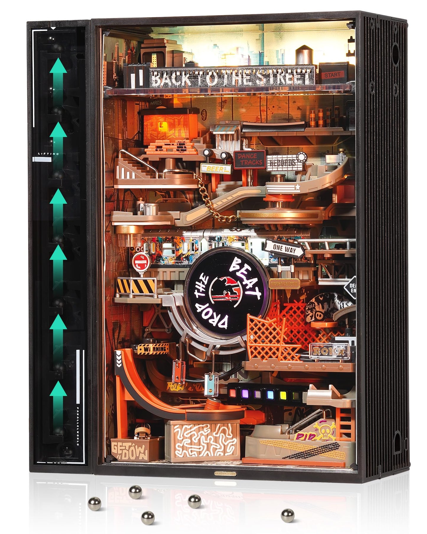 ROKR Marble Run MR03S: Mechanical 3D Puzzle Kit for Adults & Teens – Hip-Hop Street
