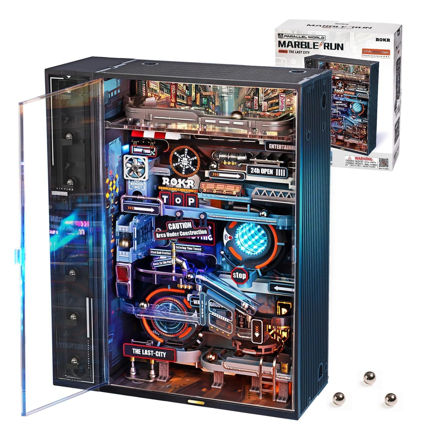 ROKR Marble Run Kit – 3D Puzzles for Adults, DIY Miniature Model