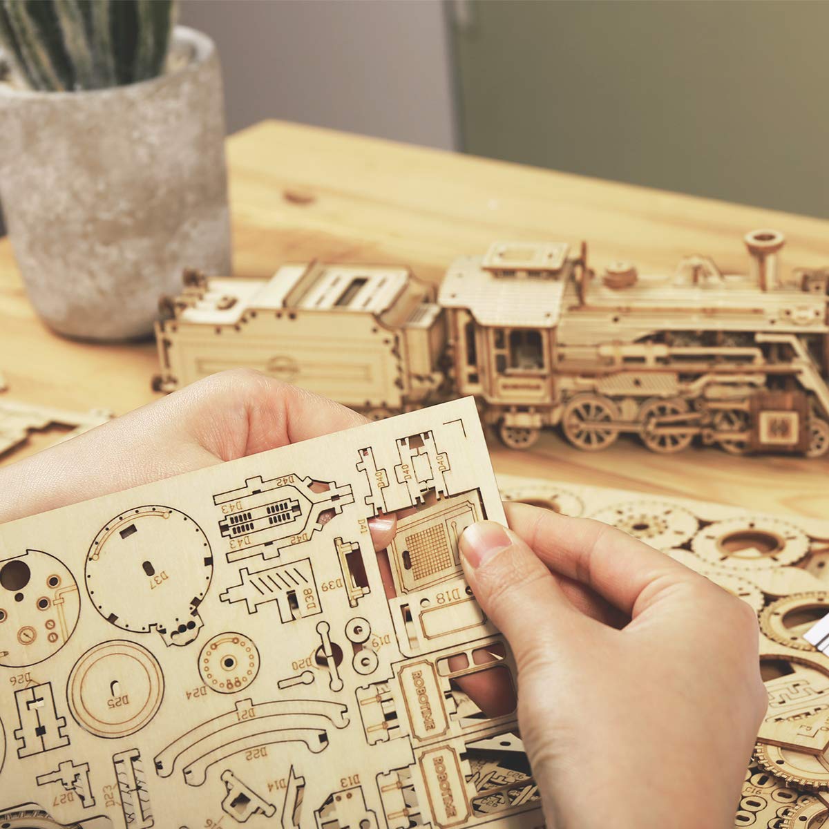 ROKR Model Car Kits – Wooden 3D Puzzles for Adults | Build, Learn, Desk Decor