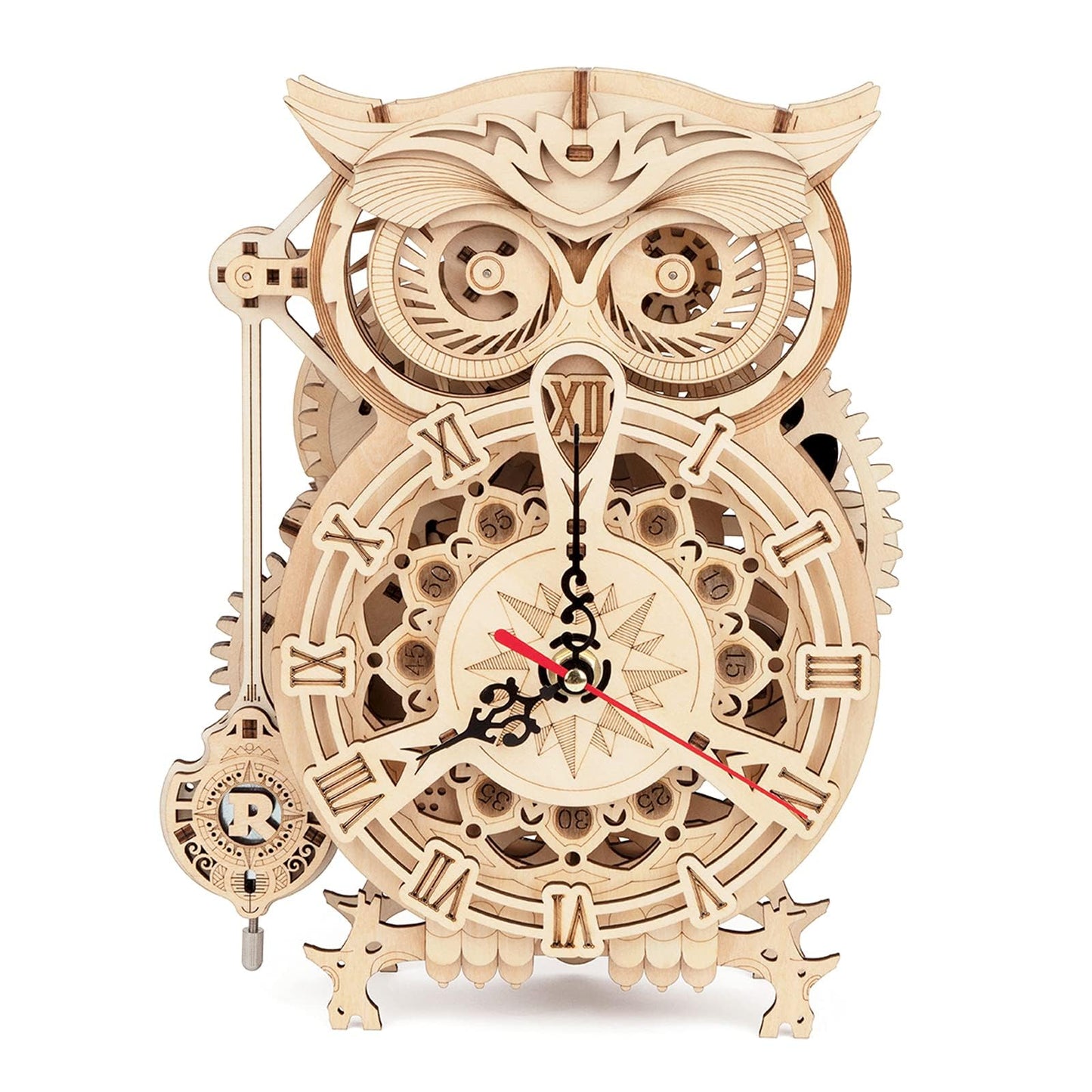 ROKR 3D Owl Clock Puzzle – Mechanical Wooden Kit for Adults | DIY Gift