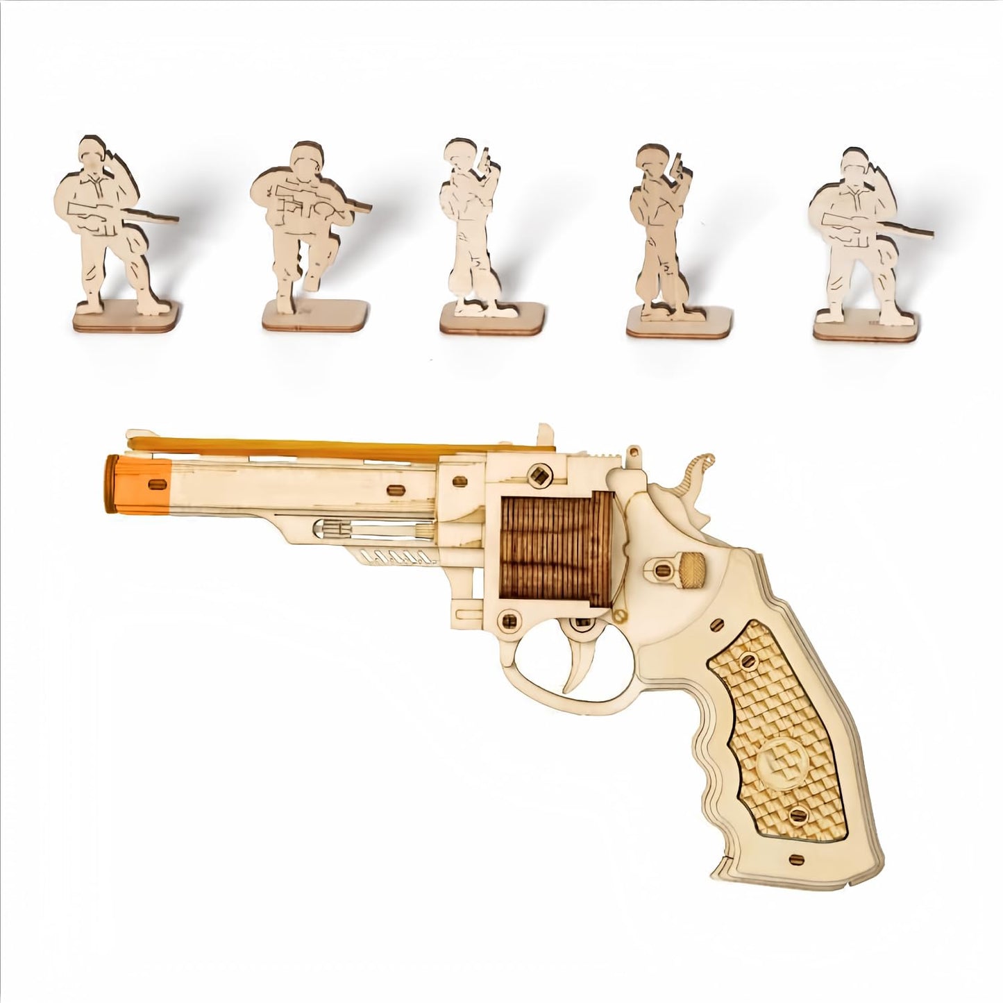 ROKR 3D Wooden Puzzle: Rubber Band Gun Model Craft Kit – Unique Gift