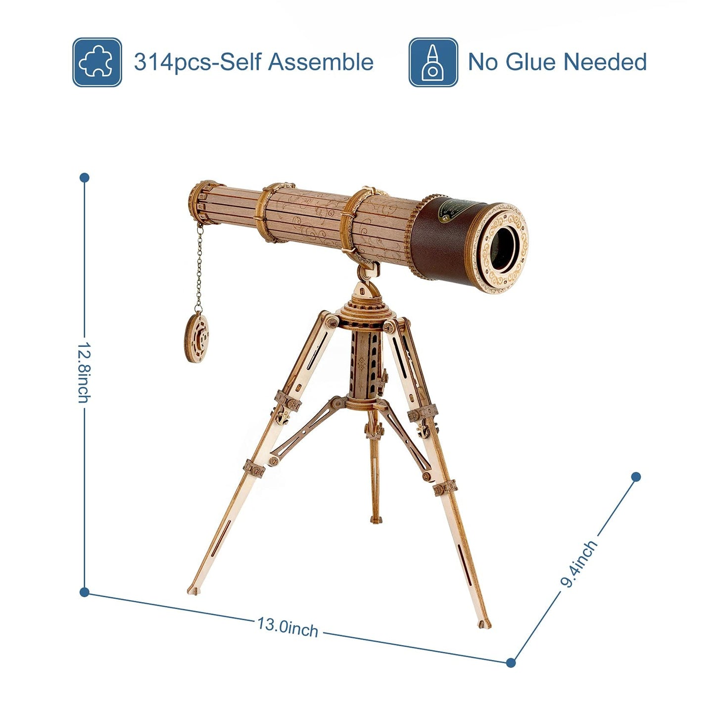 ROKR 3D Wooden Puzzles — DIY Model Kits for Adults With Monocular Telescope
