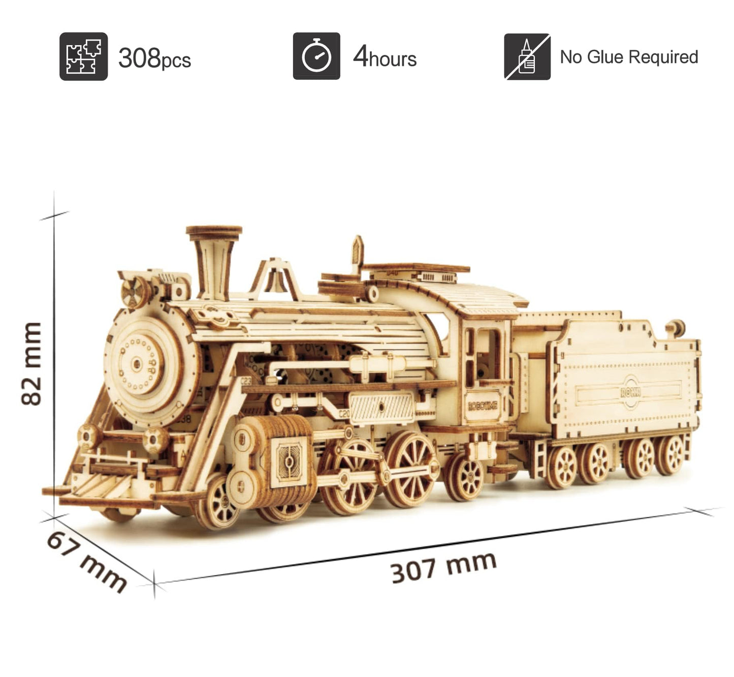 ROKR 3D Wooden Puzzle for Adults – Mechanical Car Model Kit | DIY Desk Decor Gift
