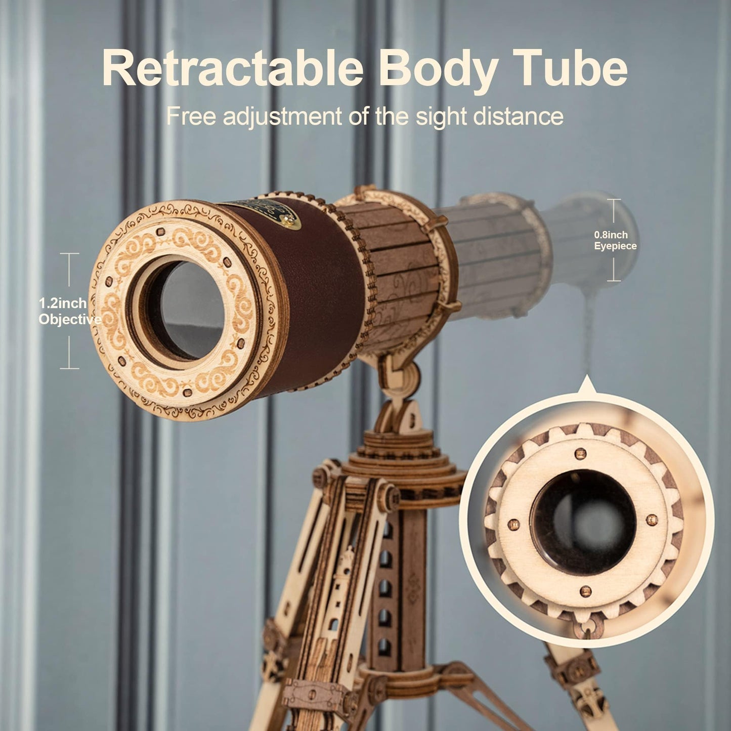 ROKR 3D Wooden Puzzles — DIY Model Kits for Adults With Monocular Telescope