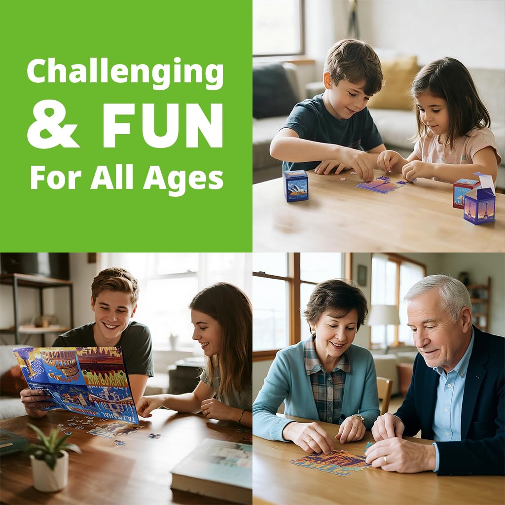 rokt&razo 24 National Parks 1000-Piece Daily Challenge Puzzle Pack with 24 Mini Packs + Poster