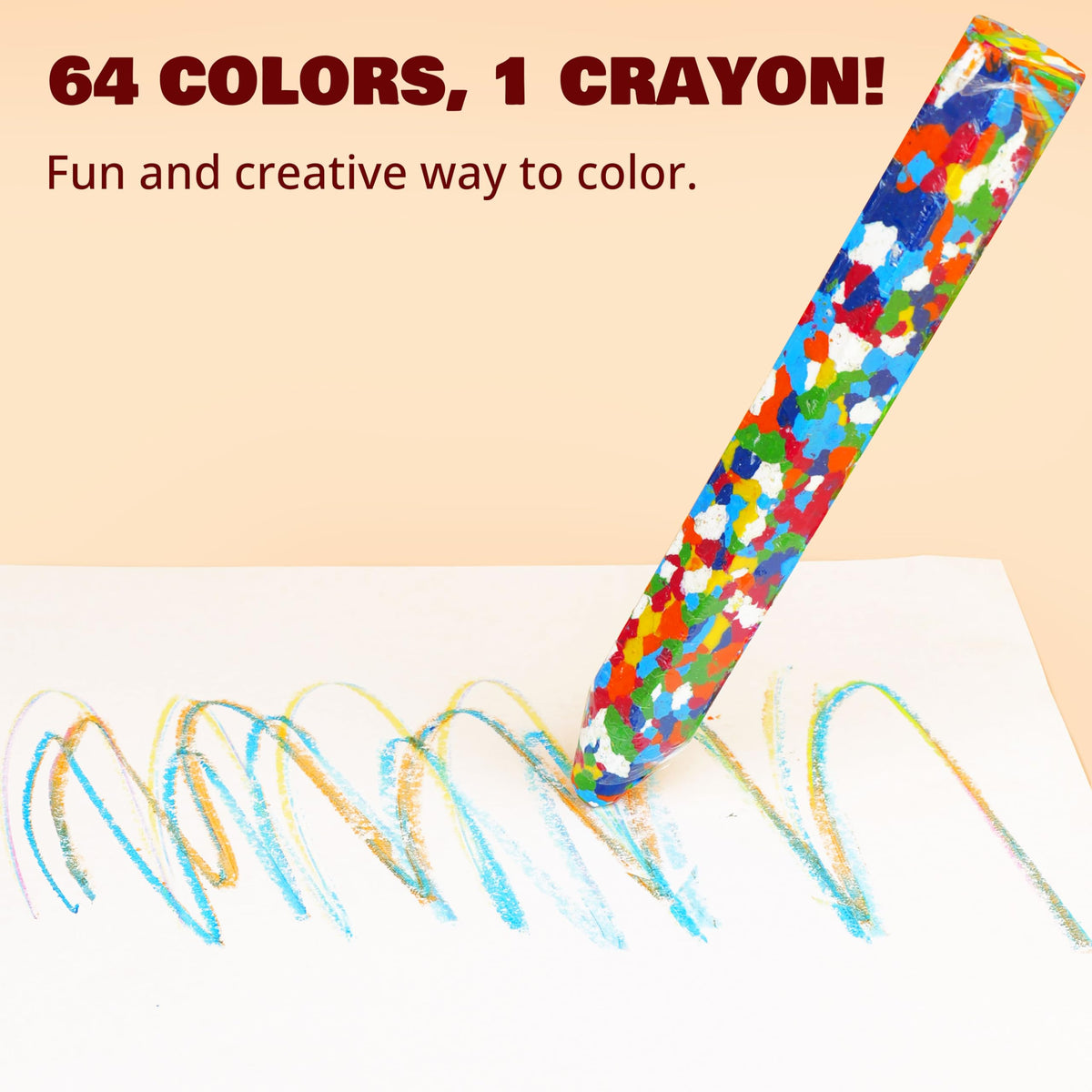 ROKT&RAZO Multicolor Giant Crayon Pack – 2 Pack, 8-Inch Jumbo Crayons for Kids