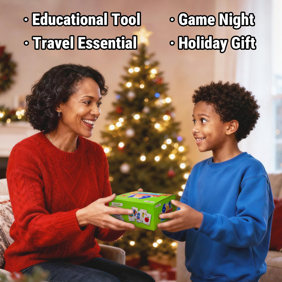 rokt&razo 6-in-1 Educational Kids Card Games – Large Cards & 6 Learning Classics